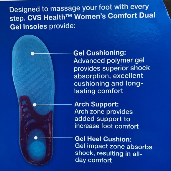 Comfort Dual Gel Insoles (2 pair) - Picture 4 of 5
